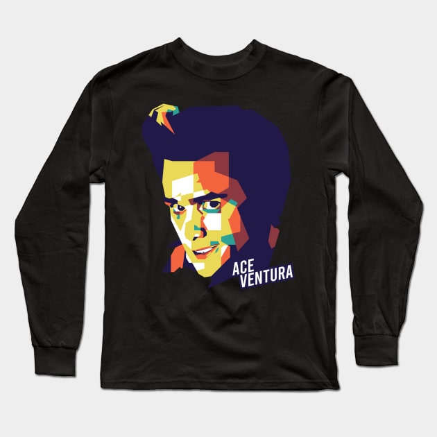 Ace Ventura WPAP Style Long Sleeve T-Shirt by pentaShop